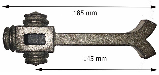 Patte de scellement basse 180 mm face